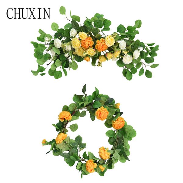 

christmas wreath door lintel silk rose peony simulation flower home l table decor christmas new year decorations
