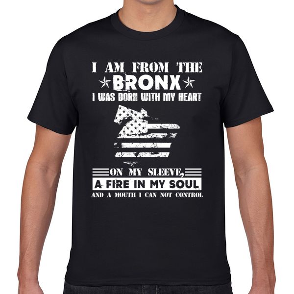 

t shirt men im from the bronx casual black geek short male tshirt xxxl