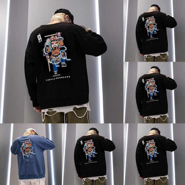 

lktm мужских пальто sweaternational sweatertrendy рыхлой шея свитера мужских аудиовходами национальной мода плеча длинного рукав пальто печа, Black