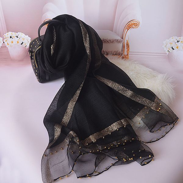 

2020 новая мода осень волосы женщины шарф блеск sjaal длинные тонкие шали и палантины для дам foulard neckerchief, Blue;gray