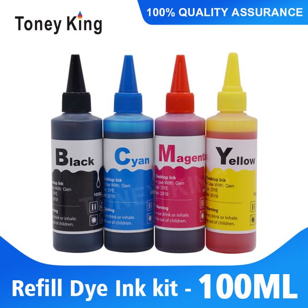 

ink refill kits toney king printer dye kit 100ml bottle for canon brother all model cartridge ciss system