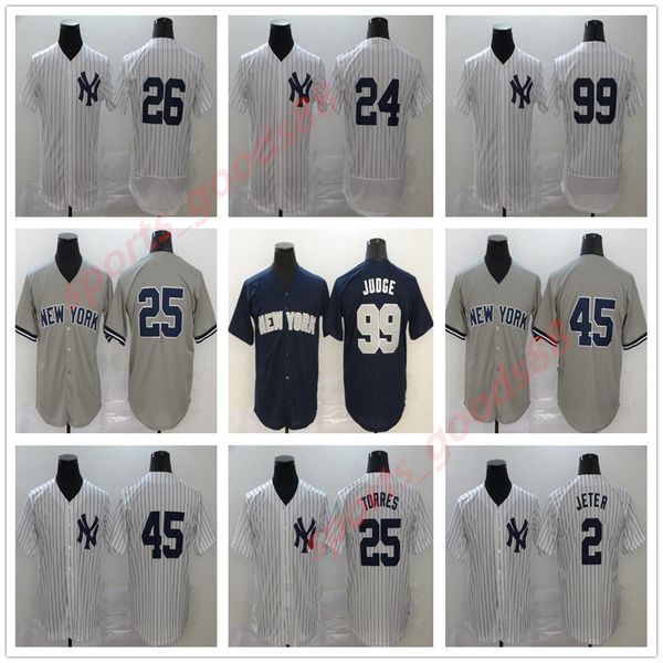 

2 derek jeter 99 aaron judge jerseys 3 babe ruth mariano 42 rivera 25 gleyber torres 23 don mattingly giancarlo stanton sanchez baseball, Blue;black