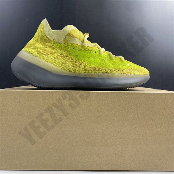 

2020 hylte glow green kanye west og runner 380 v3 3m fz4990 men sneakers kanyewest sports shoes running shoes man light trainers 36-48