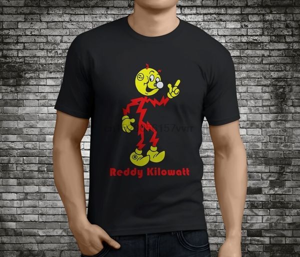 

new reddy kilowatt electric servant black t-shirt size s-3xl