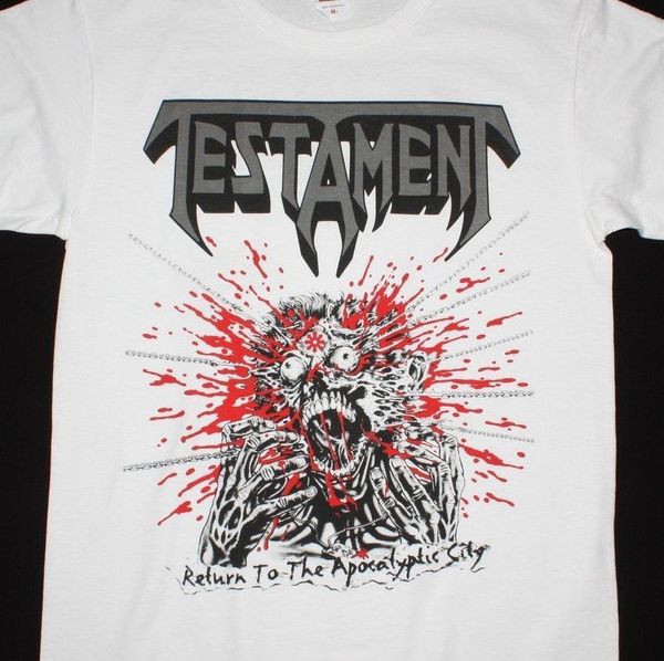 

testament return to the apocalyptic city forbidden exodus new white t shirt