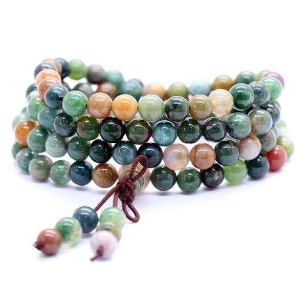 

108 beads mala bracelet necklace 6mm crystal buddha bracelet prayer bless tibetan buddhist bracelet/necklace for women girls, Golden;silver