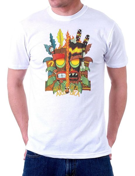 

aku aku uka uka мужской смешной gaming футболка - white