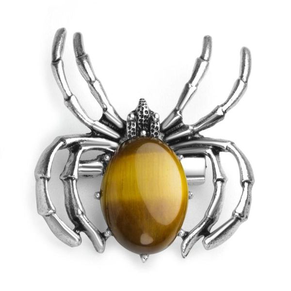 

charms fashion spider pendant necklace healing crystal balance chakra stone meditation women's jewelry, Bronze;silver