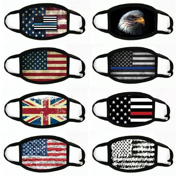 

new american flag printing cyclings & masks digital multifunctional magic headwear turban fashion riding collar protective mask#833, Black