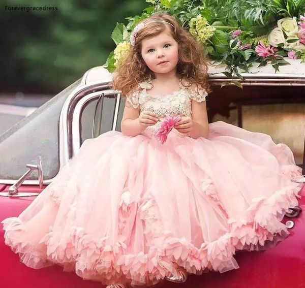 

2020 дешевые прекрасные для country garden blush pink flower girl платья дочери малыши довольно дети pageant формальных первый святого манти, Red;yellow