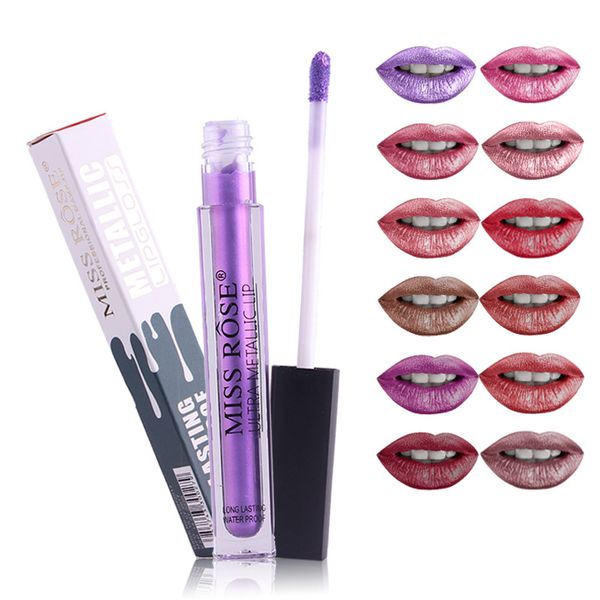 

lip gloss waterproof matte lipstick red long lasting for makeup metal cosmetic