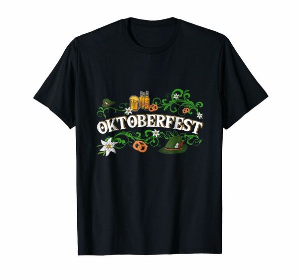 

октоберфест t-shirt смешные пива hat крендель и эдельвейс бесплатная доставка tops футболочку