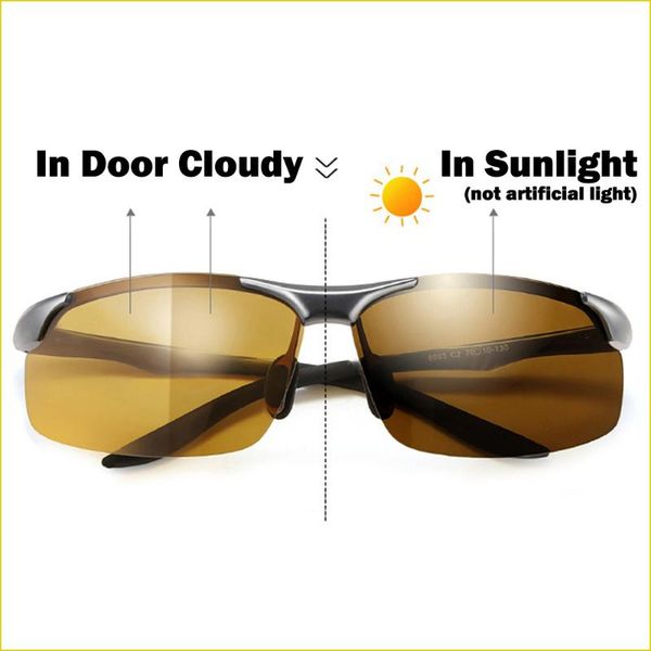 

aotean 2020 night pchromic polarized sunglasses men's sunglasses for drivers male night driving fishing uv400 sun glasses, White;black