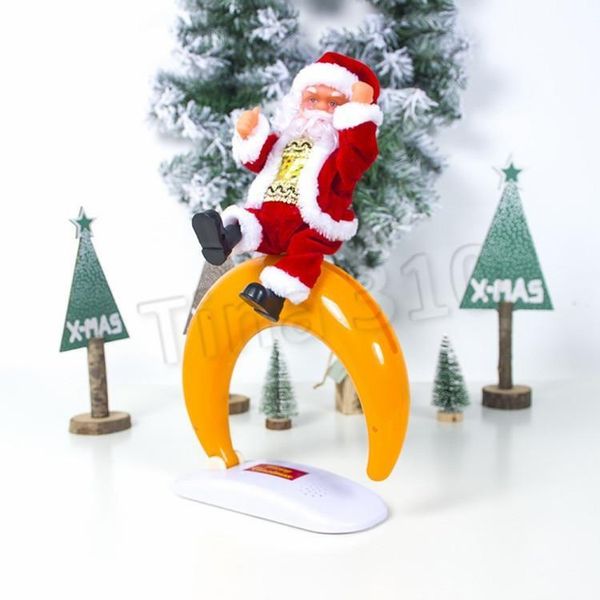 

santa claus doll dancing singing music automatic toy cute plush christmas doll toys merry christmas decorations party supplieslt2i5541