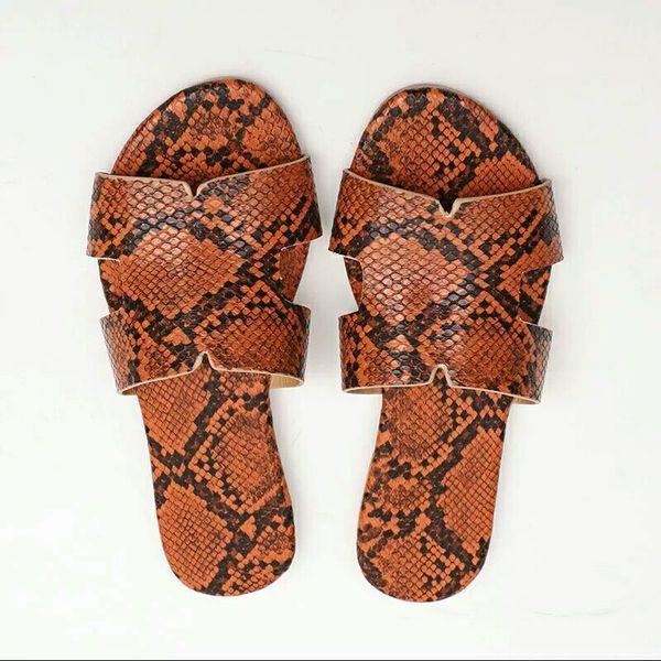 

summer women flats slippers serpentine roman sandals ladies open toe beach shoes casual female slides flip flops, Black