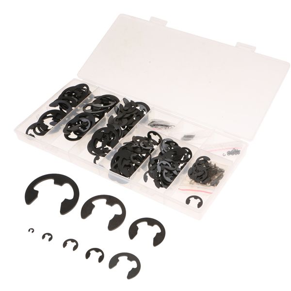 

300pcs metal e-clip assortment kit circlip retaining ring fastener kits