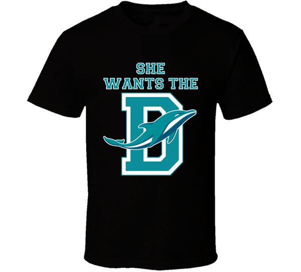 

new miami football she wants the d funny men's t-shirt clothing size s-2xl customize tee shirt