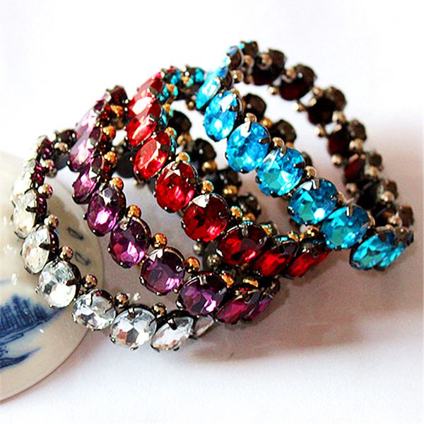 

new fashion women jewelry wholesale girls boys birthday party gorgeous elastic bracelet christmas gifts agent shipping, Black