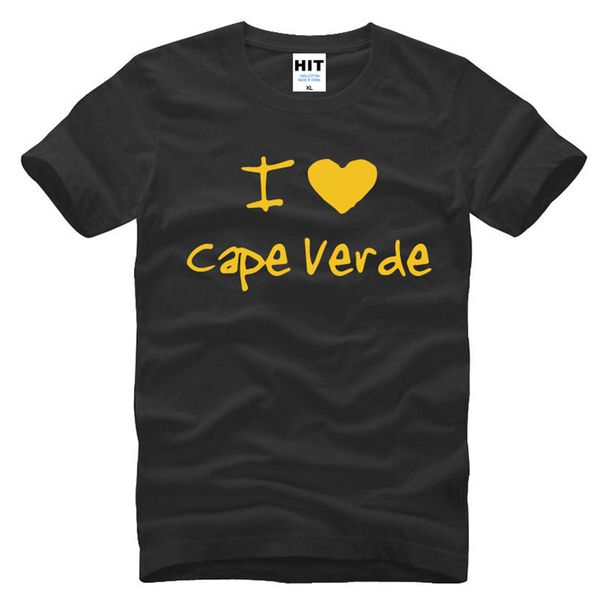 

i love heart cape verde letter printed mens men t shirt tshirt 2016 short sleeve o neck casual t-shirt tee camisetas hombre