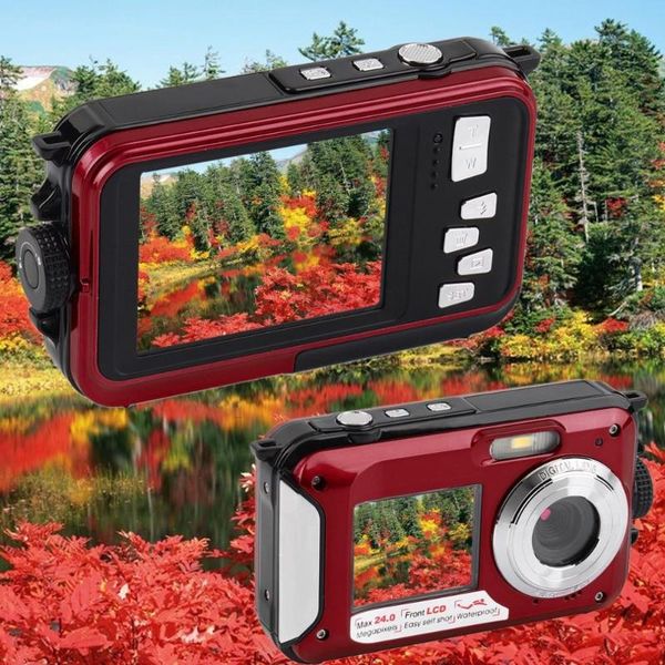

digital cameras waterproof camera 5m 16x zoom underwater shockproof hd cam 2.7inch lcd cmos dc double screens