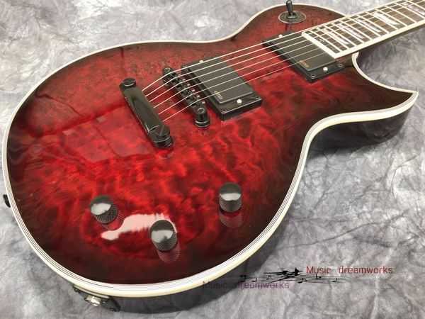 China Becoda guitarra elétrica OEM loja es p de alta qualidade quilted maple wood