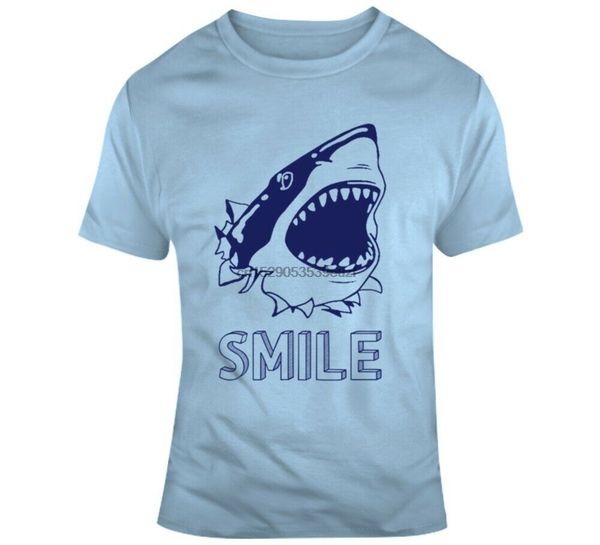 

shark week funny shark smile silhouette fan t shirt