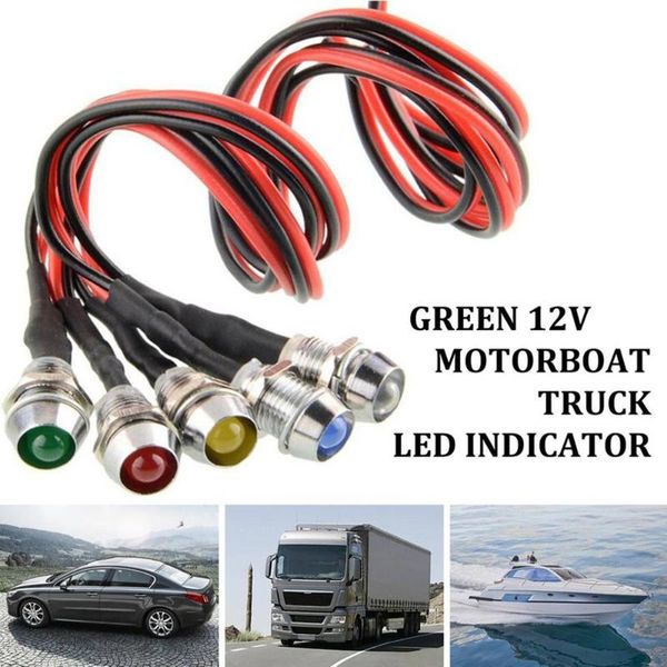 

5pcs led indicator light dashboard led light 12v motorboat truck indicator car accessories