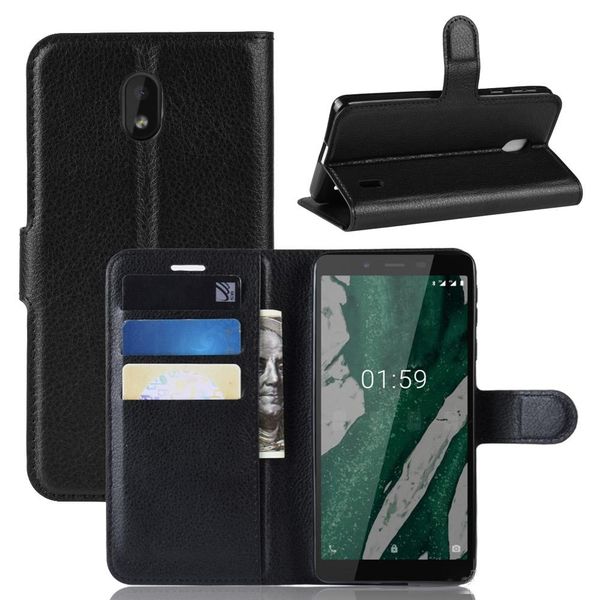 

for nokia 1 7 plus litchi lychee wallet leather card holder phone cover case cases for nokia 9 8 7 2