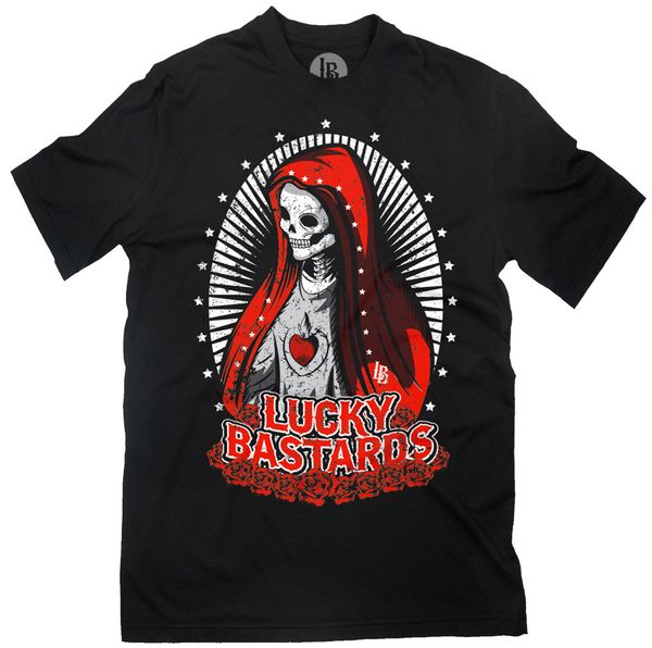 

тонкий короткие рукава o шеи лаки ублюдки [deliver us from evil] t-shirt rockabilly череп sinner rocker бико шеи топы тис