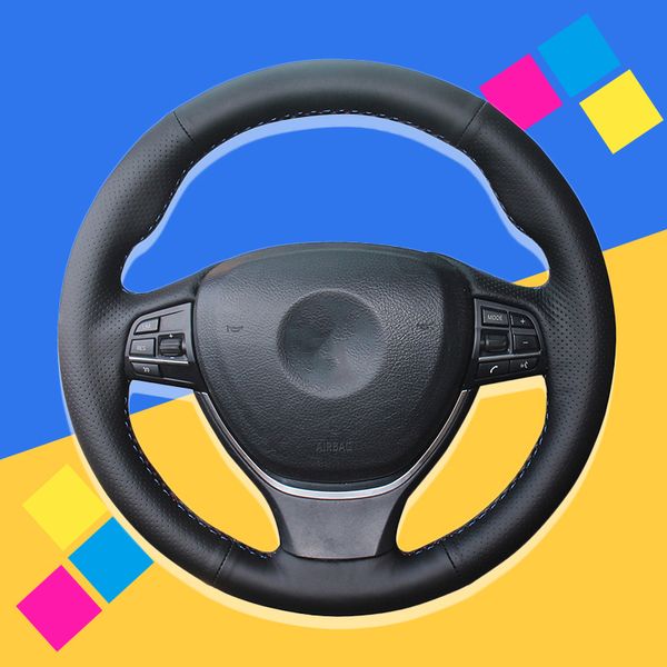 

auto braid on the steering wheel cover for f10 f11 (touring) f07 (gt) f12 f13 f06 f01 f02 diy car wheel covers car-styling