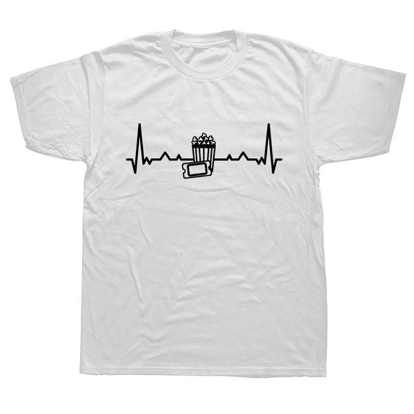 

cinema heartbeat funny graphic t-shirt mens casual style short sleeves oversized streetwear hip hop t shirts boyfriend gift