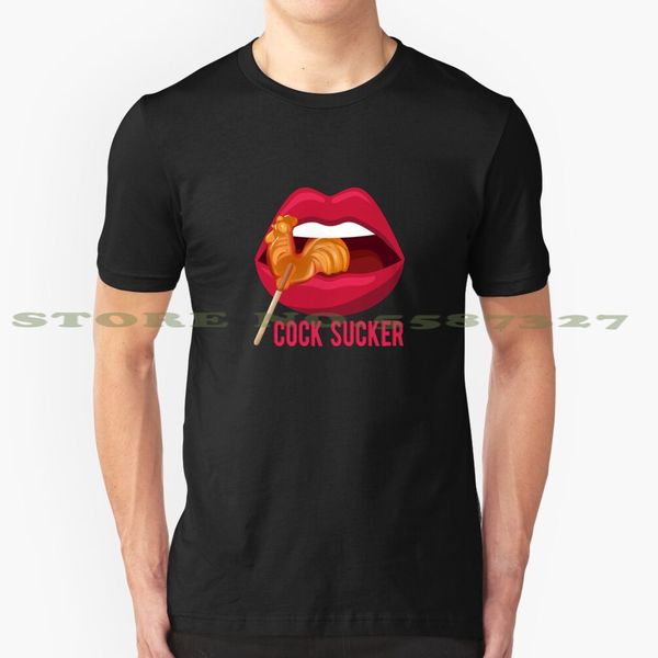 

cock sucker luscious red lips with rooster lollipop graphic custom funny tshirt