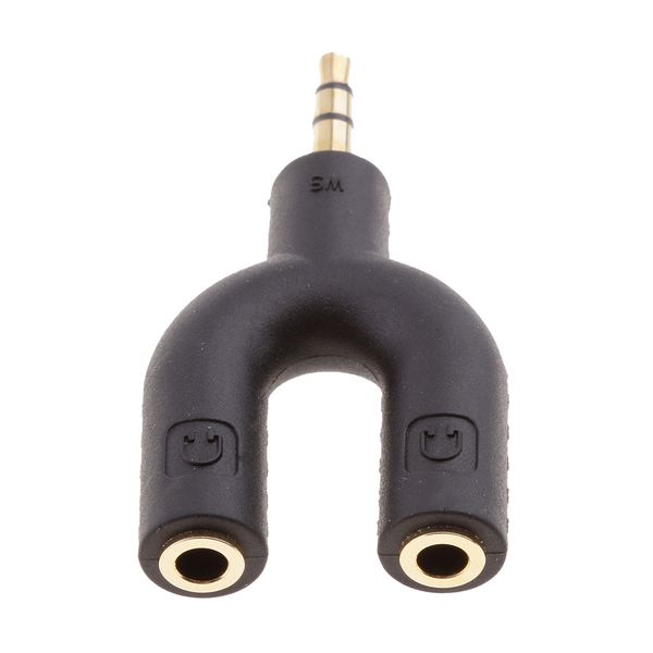 

3,5 double jack y splitter аудио наушники наушники адаптер для телефона mp3
