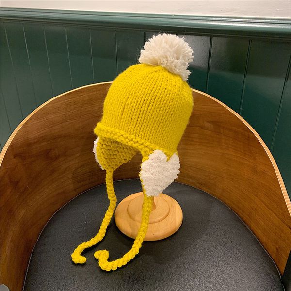 

knitted hats for men women fall/winter lamb wool stitching earmuffs woolen caps female cute lei feng hats beanies, Blue;gray
