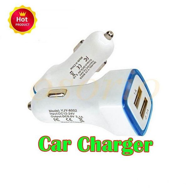 

5v 2.1a dual usb ports led light car charger adapter universal charing adapter for iphone samsung s7 htc xiaomi huawei cell phone