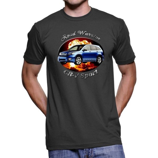 

2019 new summer tee shirt japanese car cr-v road warrior men`s dark t-shirt cool t-shirt
