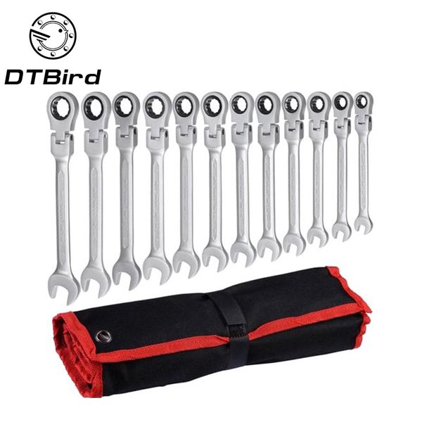 

12pcs/lot multitool key ratchet spanners set ratcheting combination wrenches universal wrench tool for repair car tools 8-19mm