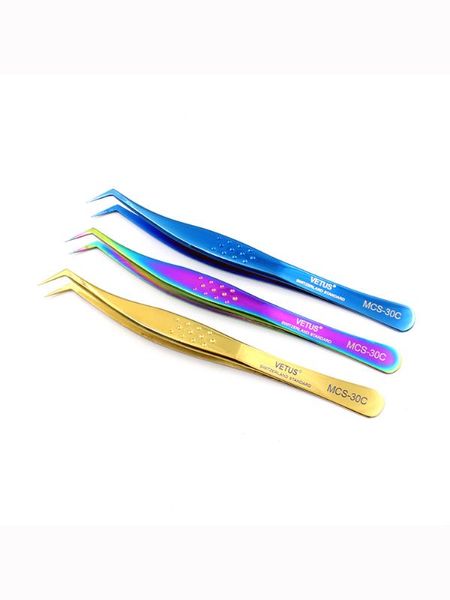 

vetus original mcs series eyelash tweezers for 3d 6d volume eyelashes extension super fine tip excellent closure makeup tweezers