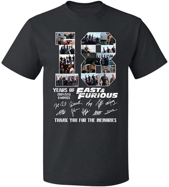 

18 лет fast furious thank you for the memories мужская майка мужчины женщины, до 5xl street плюс размер футболочку
