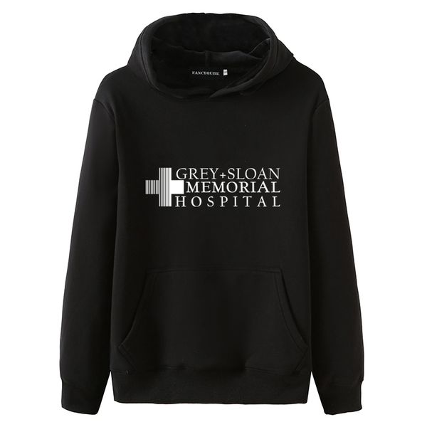 

girl streetwear greys anatomy hooded sweatshirt women autumn winter hoodies female full sleeve casual harajuku pullover, Black
