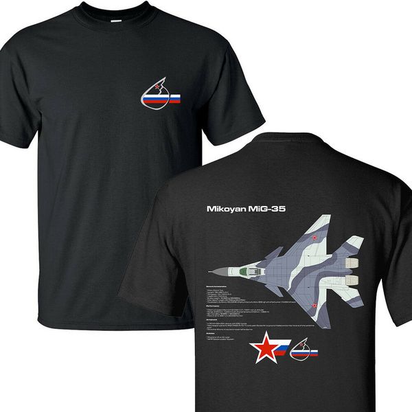 

mikoyan mig-35 fulcrum-f russian air force jet fighter black t-shirts s-3xl