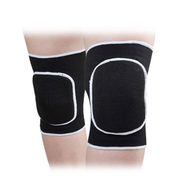 

warm anti-collision sports sponge knee pads fitness running cycling knee support braces volleyball skating cyclingun, Black;gray