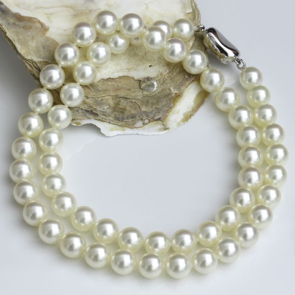 

japan akoya natural seawater pearl necklace 7-7.5mm high bright light 18inch, Silver