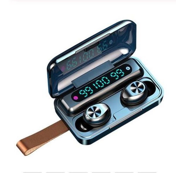 

f9-10 tws bluetooth 5.0 earphones wireless headphones tws with microphone sports waterproof headsets mini earbuds for android lanyard