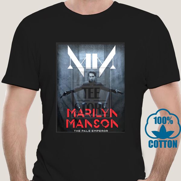 

0212d marilyn manson the pale emperor black cotton t-shirt tee