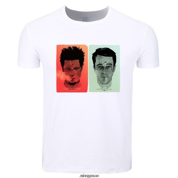 

men women print fight club tyler durden fashion move t-shirt o-neck short sleeves summer casual tshirt