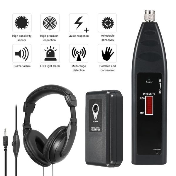 

portable ultrasonic leak detector tools kits gas water pressure leak detection transmitter flaw detector ultrasonic stethoscope
