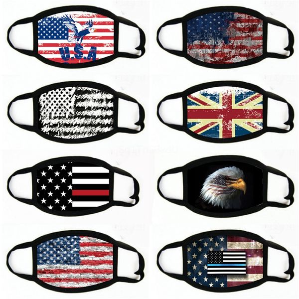 

мода сша американский флаг национальная птица печати магия многофункциональная маска спорта на открытом воздухе против комаров пыле 10colors, Black