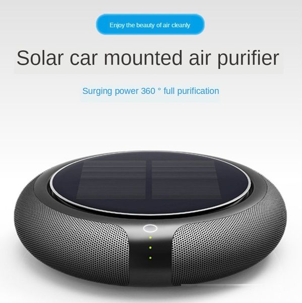 

portable car air purifier vehicle home no noise solar power filter cleaner purify high speed ionizer anion air purifier