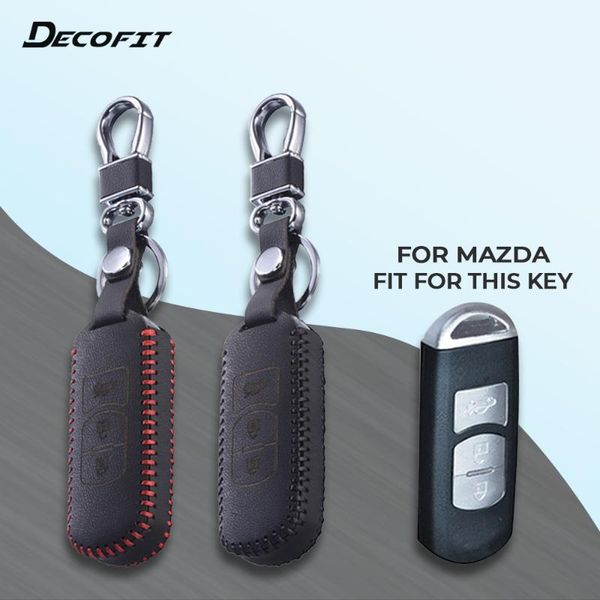 

keychains leather key cover for mazda 2 3 5 6 cx-3 cx-4 cx-5 cx-7 cx-9 rx8 atenza axela mx5 smart buttons case shell keychain, Silver
